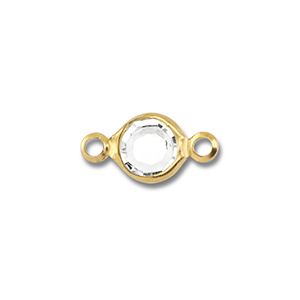 Benodigdheden van Stainless steel Roestvrij staal (RVS) connector round Gold-transparent