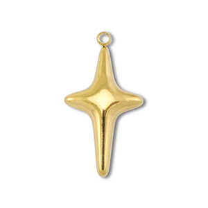 Bedels van Stainless steel Roestvrij staal (RVS) cross Gold