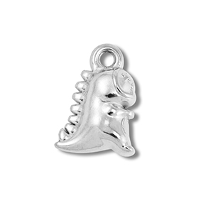Bedels van Stainless steel Roestvrij staal (RVS) dinosaur Silver