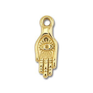 Bedels van Stainless steel Roestvrij staal (RVS) hand with eye Gold