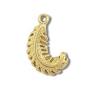Bedels van Stainless steel Roestvrij staal (RVS) feather Gold