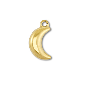 Bedels van Stainless steel Roestvrij staal (RVS) moon Gold