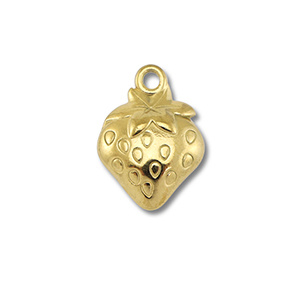Bedels van Stainless steel Roestvrij staal (RVS) strawberry Gold
