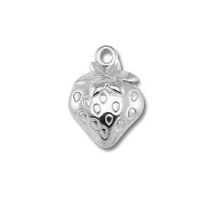 Bedels van Stainless steel Roestvrij staal (RVS) strawberry Silver