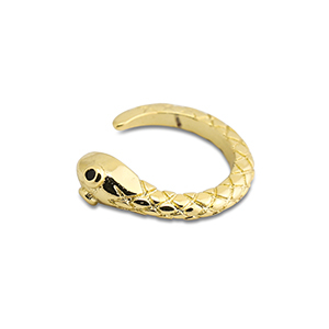 Oorbellen van Stainless steel Roestvrij staal (RVS) ear cuff snake Gold