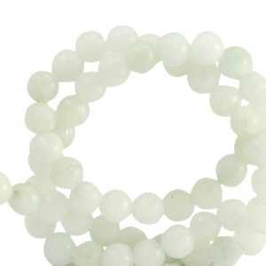 Kralen natuursteen marmer 4mm Off white-green