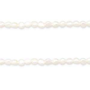 BQ Zoetwater parels nugget round 6-7x5mm Natural white