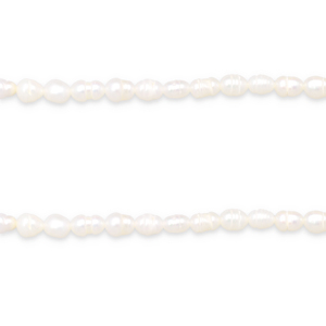 BQ Zoetwater parels rice 6x4mm Natural white