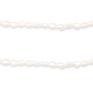BQ Zoetwater parels rice 5x4mm Natural white