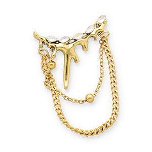 Broches drops Gold-transparent