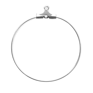 Benodigdheden van Stainless steel Roestvrij staal (RVS) creolen oorring hangers Silver
