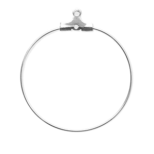 Benodigdheden van Stainless steel Roestvrij staal (RVS) creolen oorring hangers Silver
