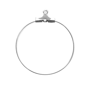 Benodigdheden van Stainless steel Roestvrij staal (RVS) creolen oorring hangers Silver
