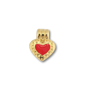 Metaal bedels DQ heart Goud (nikkelvrij)-red