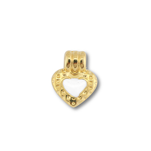 Metaal bedels DQ heart Goud (nikkelvrij)-white