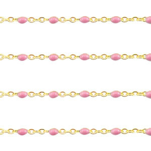 Benodigdheden van Stainless steel Roestvrij staal (RVS) jasseron 1mm Vintage pink-gold