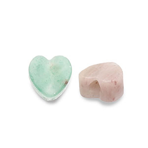 Kralen natuursteen kwarts heart Multicolour