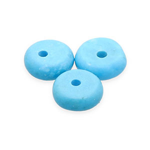 Kralen natuursteen magnesiet rondelle Blue