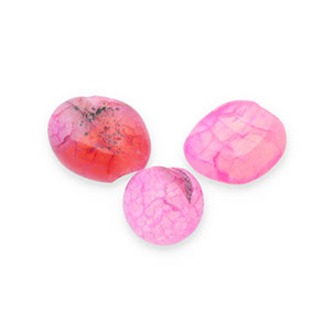 Kralen natuursteen kwarts Multicolour pink