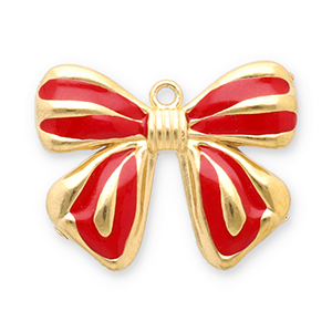 Bedels van Stainless steel Roestvrij staal (RVS) bow Gold-red