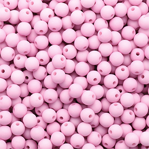 6 mm kralen van acryl matt Lilac pink