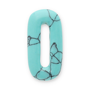 Hangers van natuursteen turquoise ovaal Turquoise