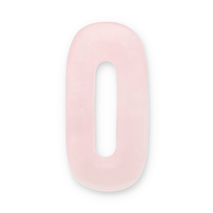 Hangers van natuursteen rozenkwarts ovaal Light pink-white