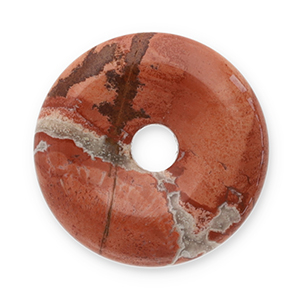 Hangers van natuursteen agaat donut 16mm Red brown