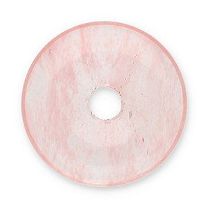 Hangers van natuursteen agaat donut 16mm Pink-transparent