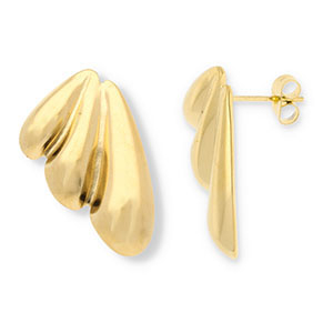 Oorbellen van Stainless steel Roestvrij staal (RVS) oorstekers Gold