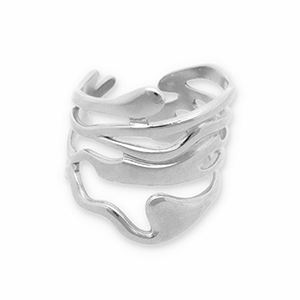 Ringen van Stainless steel Roestvrij staal (RVS) Silver
