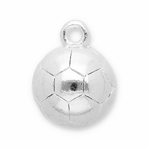 Metaal bedels DQ football Antiek zilver (nikkelvrij)