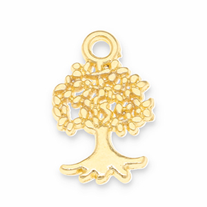 Metaal bedels DQ tree Goud (nikkelvrij)