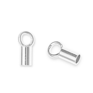 Eco-brass&reg; Metaal onderdelen DQ eindkap Antiek zilver (nikkelvrij)