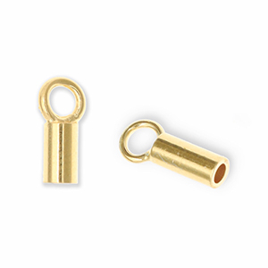 Eco-brass&reg; Metaal onderdelen DQ eindkap Goud (nikkelvrij)