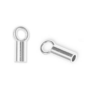 Eco-brass&reg; Metaal onderdelen DQ eindkap Antiek zilver (nikkelvrij)