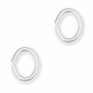 Metaal onderdelen DQ buigring oval Antiek zilver (nikkelvrij)