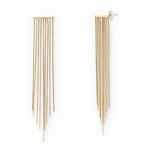 Oorbellen van Stainless steel Roestvrij staal (RVS) oorstekers Gold