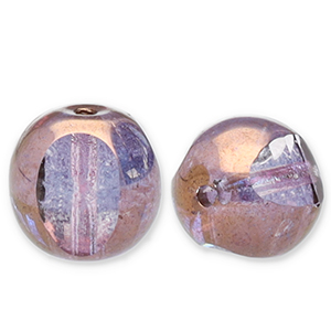 Tsjechische kralen FPB round 7.5mm Light amethyst-bronze