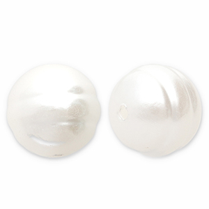 Zoetwaterparels imitatie round White