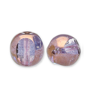 Tsjechische kralen FPB round 6mm Light amethyst-bronze