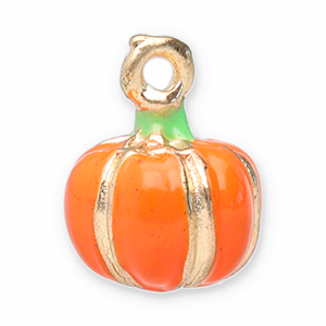 Metaal bedels pumpkin Orange-gold