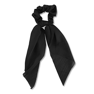Haarelastiek scrunchie met lint Black