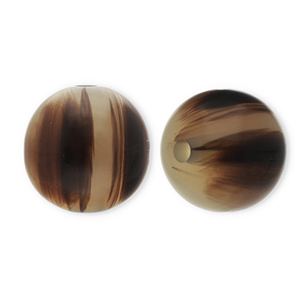 Kralen van resin 12mm Sand beige-brown