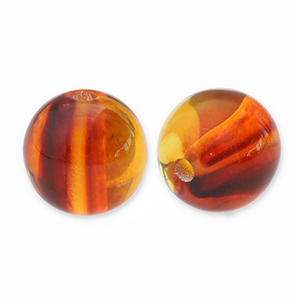 Kralen van resin 12mm Topaz brown