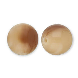 Kralen van resin 14mm Camel-light brown