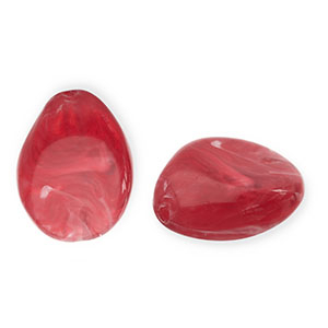 Kralen van acryl drop Red-white