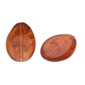 Kralen van acryl drop Orange brown