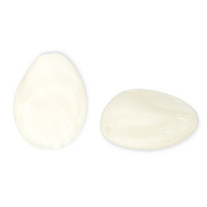 Kralen van acryl drop Off white-white