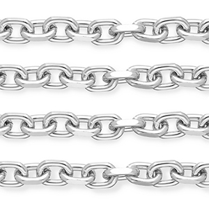 Benodigdheden van aluminium jasseron ankerketting Silver